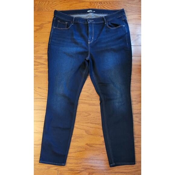 Old Navy Jeans Women Size 18 Skinny Dark Denim Jeans High-Rise - Picture 11 of 13